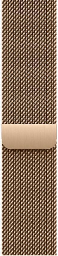 Apple Watch Series 10 (Cellular + GPS) - 64GB - 42mm - Gold Titanium Case with Gold Stainless Steel Milanese Loop Band - One Size