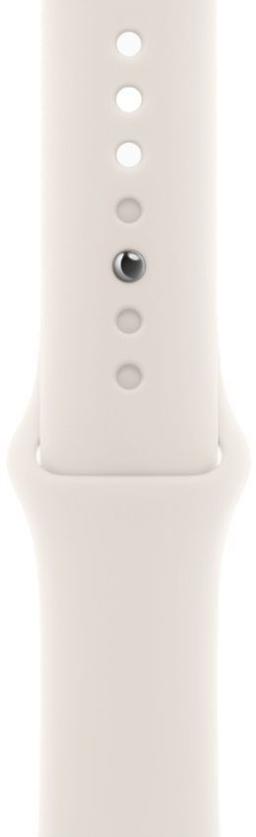 Apple Watch Series 10 (Cellular + GPS) - 64GB - 42mm - Gold Titanium Case with Starlight Rubber Sport Band - One Size