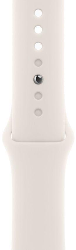 Apple Watch Series 10 (Cellular + GPS) - 64GB - 42mm - Gold Titanium Case with Starlight Rubber Sport Band - One Size