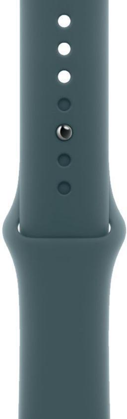 Apple Watch Series 10 (GPS) - 64GB - 42mm - Jet Black Aluminum Case with Lake Green Rubber Sport Band - One Size