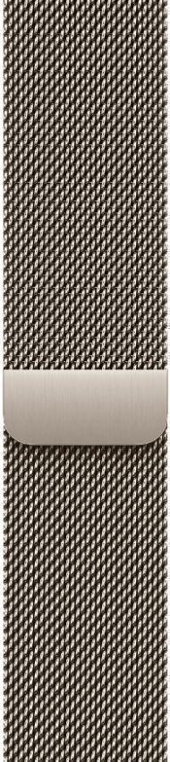 Apple Watch Series 10 (Cellular + GPS) - 64GB - 42mm - Natural Titanium Case with Natural Rubber Milanese Loop Band - One Size