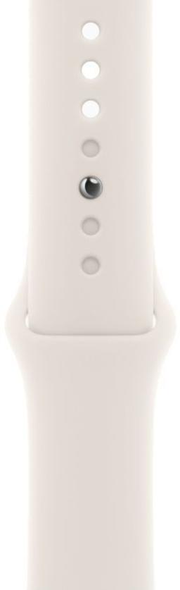 Apple Watch Series 10 (GPS) - 64GB - 42mm - Silver Aluminum Case with Starlight Rubber Sport Band - One Size