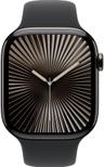 Apple Watch Series 10 (Cellular + GPS) - 64GB - 42mm - Slate Titanium Case with Black Rubber Sport Band - M/L Size