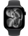 Apple Watch Series 11 (Cellular + GPS) - 64GB - 46mm - Jet Black Aluminum Case with Black Silicone Sport Band - M/L Size