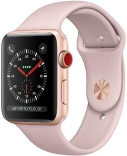 Apple Watch Series 3 (Cellular + GPS) - 16GB - 38mm - Gold Aluminum Case with Pink Sand Rubber Sport Band