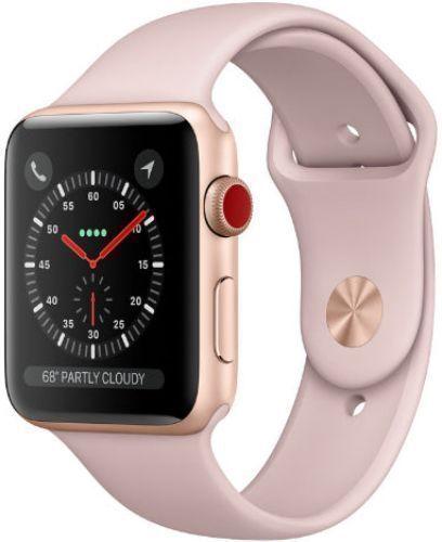 Apple Watch Series 3 (Cellular + GPS) - 16GB - 38mm - Gold Aluminum Case with Pink Sand Rubber Sport Band