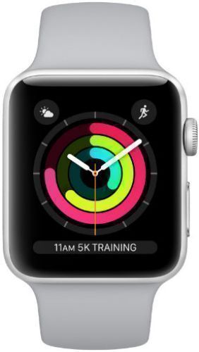 Apple Watch Series 3 (GPS) - 16GB - 38mm - Silver Aluminum Case with Fog Rubber Sport Band