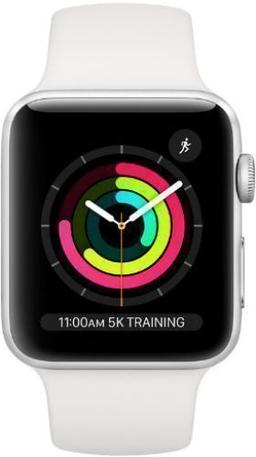 Apple Watch Series 3 (GPS) - 8GB - 38mm - Silver Aluminum Case with White Rubber Sport Band