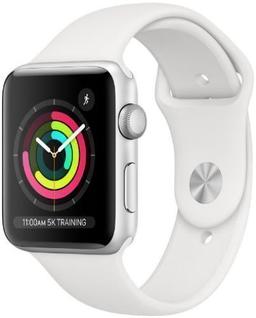 Apple Watch Series 3 (GPS) - 8GB - 38mm - Silver Aluminum Case with White Rubber Sport Band