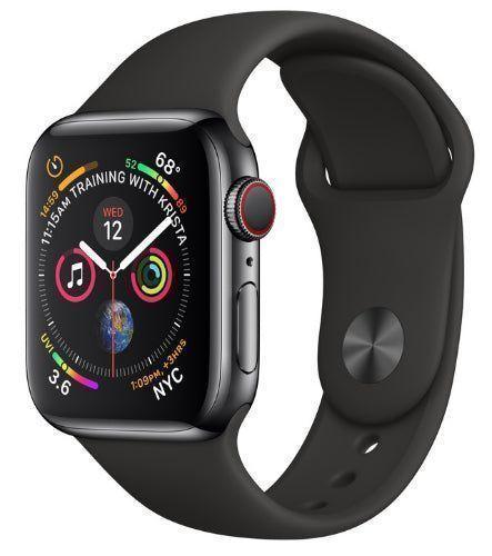 Apple Watch Series 4 (GPS) - 16GB - 40mm - Space Black Stainless Steel Case with Black Rubber Sport Band