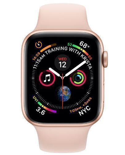 Apple Watch Series 4 (Cellular + GPS) - 16GB - 40mm - Gold Aluminum Case with Pink Sand Rubber Sport Band