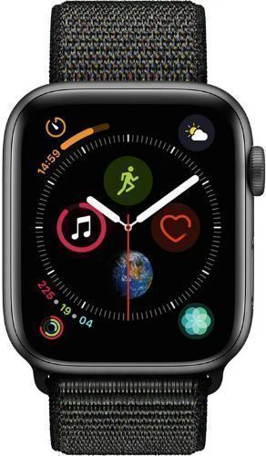 Apple Watch Series 4 (Cellular + GPS) - 16GB - 44mm - Space Grey Aluminum Case with Black Textile Sport Loop Band