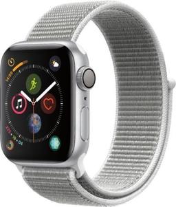 Apple Watch Series 4 (Cellular + GPS) - 16GB - 40mm - Silver Aluminum Case with Seashell Textile Sport Loop Band