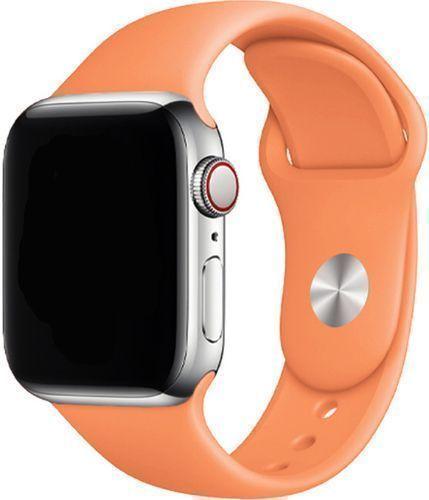 Apple Watch Series 4 (Cellular + GPS) - 16GB - 40mm - Silver Stainless Steel Case with Orange Rubber Sport Band