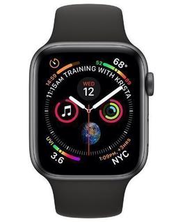Apple Watch Series 4 (Cellular + GPS) - 16GB - 44mm - Space Grey Aluminum Case with Black Rubber Sport Band