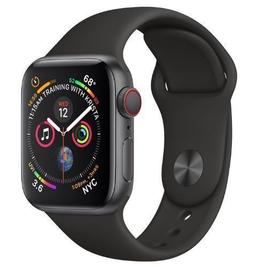 Apple Watch Series 4 (Cellular + GPS) - 16GB - 44mm - Space Grey Aluminum Case with Black Rubber Sport Band