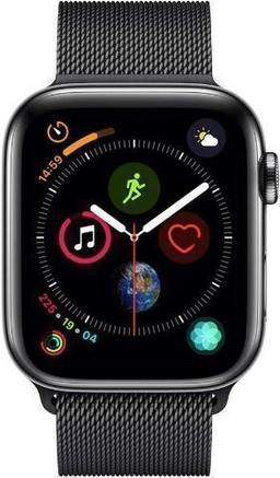 Apple Watch Series 4 (Cellular + GPS) - 16GB - 44mm - Space Black Stainless Steel Case with Black Stainless Steel Milanese Loop Band