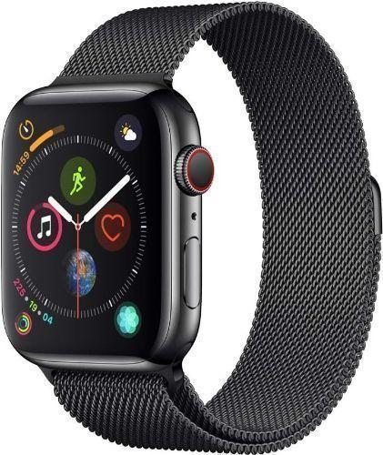Apple Watch Series 4 (Cellular + GPS) - 16GB - 44mm - Space Black Stainless Steel Case with Black Stainless Steel Milanese Loop Band