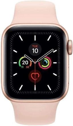 Apple Watch Series 5 (GPS) - 32GB - 44mm - Gold Aluminum Case with Pink Sand Rubber Sport Band