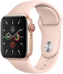 Apple Watch Series 5 (GPS) - 32GB - 44mm - Gold Aluminum Case with Pink Sand Rubber Sport Band