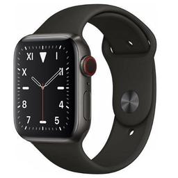 Apple Watch Series 5 (Cellular + GPS) - 32GB - 40mm - Space Black Titanium Case with Black Rubber Sport Band