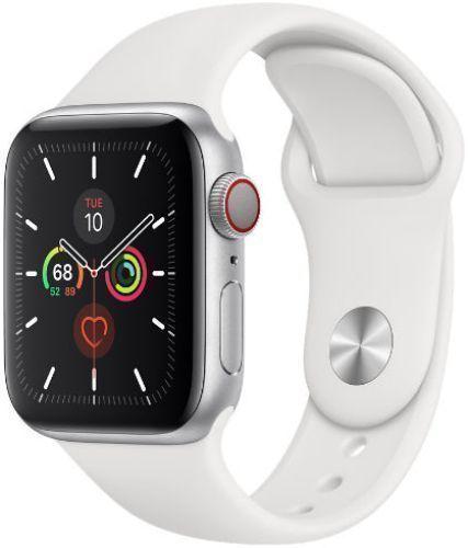 Apple Watch Series 5 (GPS) - 32GB - 44mm - Silver Aluminum Case with White Rubber Sport Band