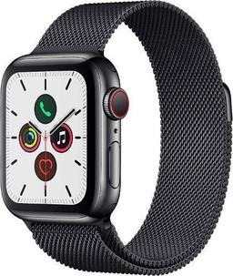 Apple Watch Series 5 (Cellular + GPS) - 32GB - 44mm - Space Grey Stainless Steel Case with Space Black Stainless Steel Milanese Loop Band