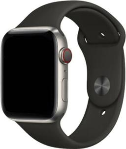 Apple Watch Series 5 (GPS) - 32GB - 44mm - Titanium Titanium Case with Black Rubber Sport Band