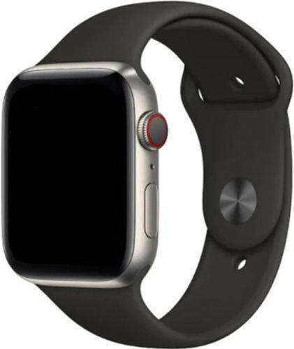 Apple Watch Series 5 (GPS) - 32GB - 44mm - Titanium Titanium Case with Black Rubber Sport Band