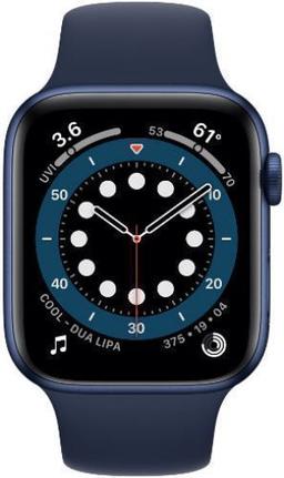Apple Watch Series 6 (Cellular + GPS) - 32GB - 40mm - Blue Aluminum Case with Deep Navy Rubber Sport Band