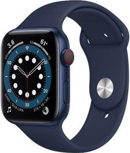 Apple Watch Series 6 (Cellular + GPS) - 32GB - 40mm - Blue Aluminum Case with Deep Navy Rubber Sport Band