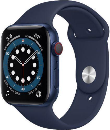 Apple Watch Series 6 (Cellular + GPS) - 32GB - 40mm - Blue Aluminum Case with Deep Navy Rubber Sport Band