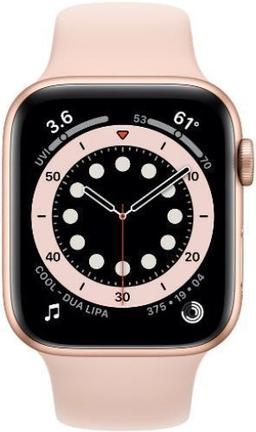 Apple Watch Series 6 (Cellular + GPS) - 32GB - 40mm - Gold Aluminum Case with Pink Sand Rubber Sport Band
