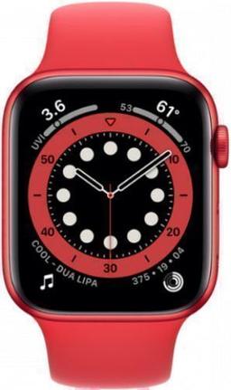 Apple Watch Series 6 (Cellular + GPS) - 32GB - 40mm - Red Aluminum Case with Red Rubber Sport Band