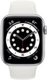 Apple Watch Series 6 (Cellular + GPS) - 32GB - 44mm - Silver Aluminum Case with White Rubber Sport Band