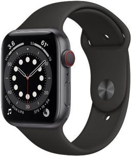 Apple Watch Series 6 (Cellular + GPS) - 32GB - 40mm - Space Grey Aluminum Case with Black Rubber Sport Band