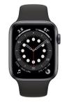 Apple Watch Series 6 (Cellular + GPS) - 32GB - 44mm - Space Grey Nike (Aluminum) Case with Black Leather Sport Band