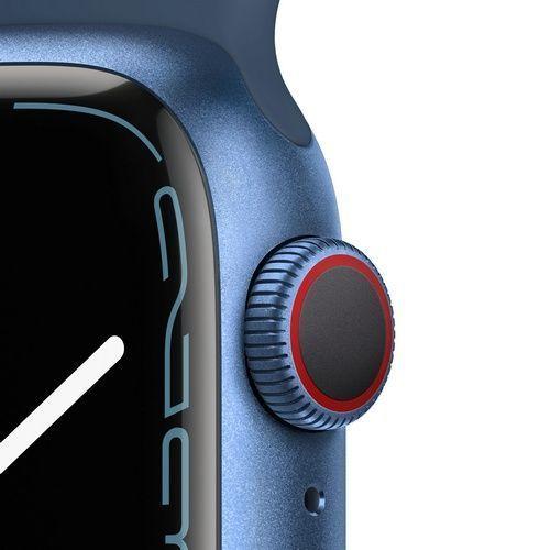 Apple Watch Series 7 (Cellular + GPS) - 32GB - 45mm - Blue Aluminum Case with Abyss Blue Rubber Sport Band