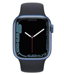 Apple  Watch Series 7 - 32GB - Blue-Aluminum-Sport Band-Midnight - GPS - 41mm - Midnight - Aluminum - Midnight - Sport Band - Rubber - Good