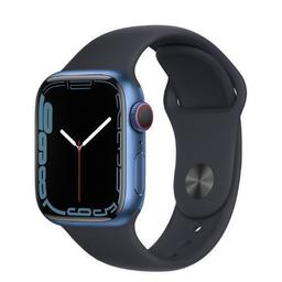 Apple Watch Series 7 (GPS) - 32GB - 45mm - Blue Aluminum Case with Midnight Rubber Sport Band