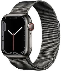 Apple Watch Series 7 (Cellular + GPS) - 32GB - 45mm - Graphite Stainless Steel Case with Graphite Stainless Steel Milanese Loop Band