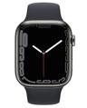 Apple Watch Series 7 (Cellular + GPS) - 32GB - 41mm - Graphite Stainless Steel Case with Midnight Rubber Sport Band