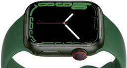 Apple Watch Series 7 (Cellular + GPS) - 32GB - 45mm - Green Aluminum Case with Clover Rubber Sport Band