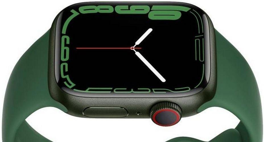 Apple Watch Series 7 (Cellular + GPS) - 32GB - 45mm - Green Aluminum Case with Clover Rubber Sport Band