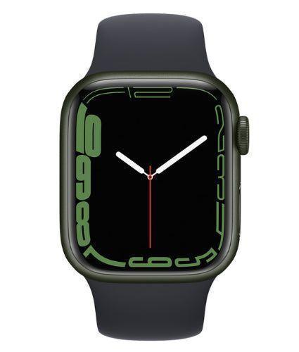 Apple Watch Series 7 (Cellular + GPS) - 32GB - 41mm - Green Aluminum Case with Midnight Rubber Sport Band