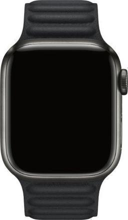Apple Watch Series 7 (GPS) - 32GB - 45mm - Midnight Aluminum Case with Midnight Leather Leather Link Band