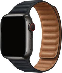 Apple Watch Series 7 (GPS) - 32GB - 45mm - Midnight Aluminum Case with Midnight Leather Leather Link Band