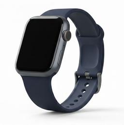 Apple Watch Series 7 (GPS) - 32GB - 41mm - Midnight Aluminum Case with Deep Navy Rubber Sport Band