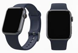 Apple Watch Series 7 (GPS) - 32GB - 41mm - Midnight Aluminum Case with Deep Navy Rubber Sport Band