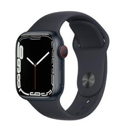 Apple Watch Series 7 (Cellular + GPS) - 32GB - 45mm - Midnight Aluminum Case with Midnight Rubber Sport Band